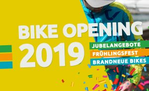 Banner Bike Opening 2019 Jubelangeboten, Frühlingsfest und brandneue Bikes